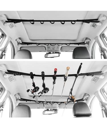 Buy Fishing Rod Holder for Car - 2-Piece Vehicle Carrier with 5 Holes & Straps | Multifunctional Transport Belt for Secure Transport - Buy Online on GoSupps.com