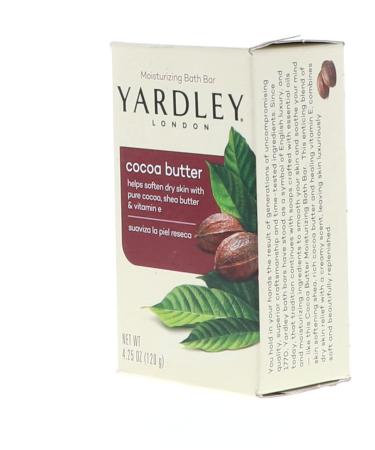 Yardley Cocoa Butter Moisturizing Bar Chocolate Scent 4.25 Oz | Premium Hydrating Soap for All Skin Types | International Shipping Available - Buy Online on GoSupps.com