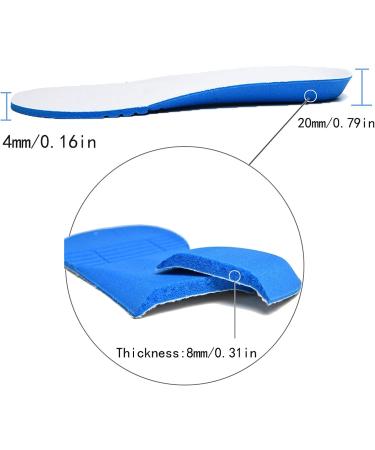 Denim Blue Medium Shoe Insoles with Shock Absorption for Men, Women, and Kids - Comfortable Inserts for Everyday Use - Buy Online on GoSupps.com