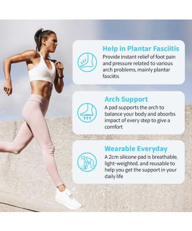 LIGETA Plantar Fasciitis Gel Insoles - Shock Absorbing Orthopedic Insoles for Heel Pain Relief - Medium Size for Men and Women - Buy Online on GoSupps.com