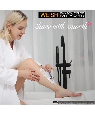 Weishi Rainbow Color Butterfly Open Safety Razor - Double Edge Elegant Design - Buy Online on GoSupps.com