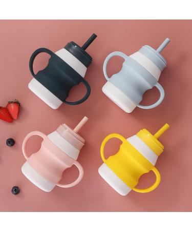 Kikonk Toddler Sippy Cups with Straw, Food Grade Silicone, Spill-Proof, BPA Free - Pink (SC001) - Buy Online on GoSupps.com