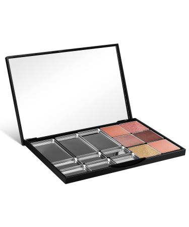Beaupretty Magnetic Makeup Palette with Mirror Empty Eyeshadow Palette With 15 Pans for Eyeshadow Lipstick Blush Powder