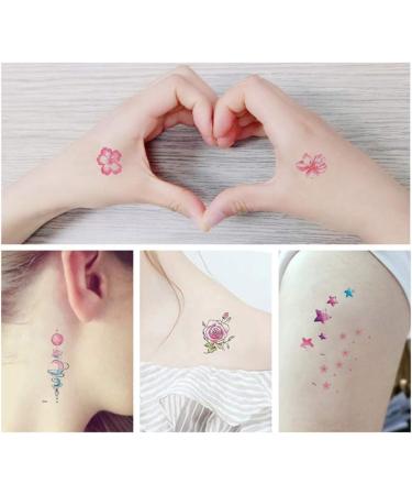 30 Sheets Cute Small Flower Temporary Tattoos By Yesallwas Long Lasting Fake Tattoos Stickers For Girls Women Body Tattoos-Lotus tattoo Stars Tattoo Rose tattoo - Buy Online on GoSupps.com