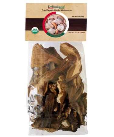 Dried Organic Porcini Mushrooms 2 Ounce