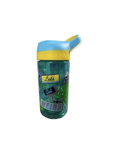 Zak! - Disney Lilo and Stitch - Screw Top - Flip Up Spout - Leak Proof Water Bottle - 16 Ounce