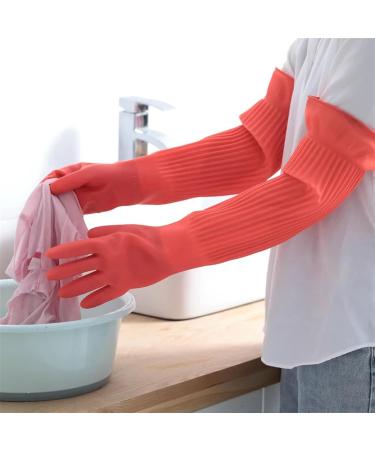 Cleaning Gloves Extended Dishwashing Gloves Dishwashing Gloves Household Washers Kitchen Cleaning Tools Dishwashing Gloves Large 45cm Red - Buy Online on GoSupps.com