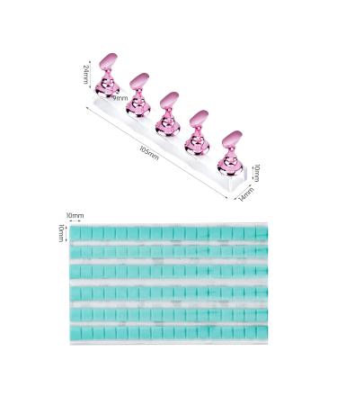 4 Sets Nail Tips Holder - Press On Nail Stand for Beginners | Acrylic Nail Accessories & Glue Putty for Manicure - Buy Online on GoSupps.com