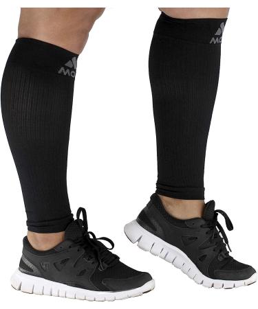 Mojo Compression Calf Sleeves 20-30mmHg - Plus Size 5XL Black - Shin Splint Support - Buy Online on GoSupps.com