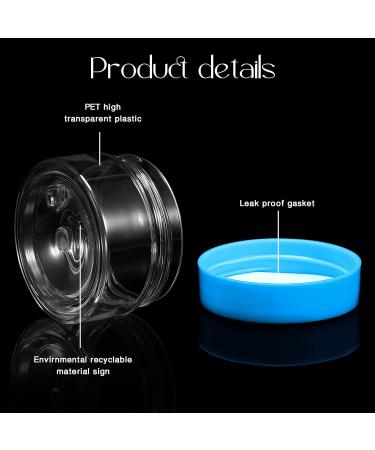 Patelai 4 Pieces Round Clear Wide-mouth Leak Proof Plastic Container Jars with Lids for Travel Storage Makeup Beauty Products Face Creams Oils Salves Ointments DIY Making or Others (Blue 1 Ounce) - Buy Online on GoSupps.com