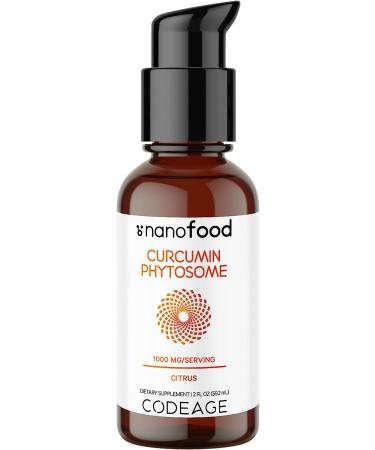 Codeage Liposomal Curcumin Phytosome Liquid Supplement - 2 fl oz | Turmeric Vegan Drops - Citrus Flavor | Plant-Based Curcuma Longa Extract - Buy Online on GoSupps.com