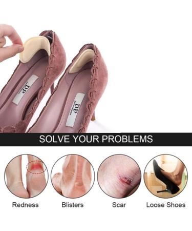 Yesmin 3 Pairs Soft Heel Cushion Pads - Self Adhesive Comfortable Foot Care Protectors in Transparent Black and Beige - Buy Online on GoSupps.com