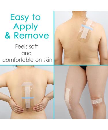 Waterproof Long Surgical Incision Bandages for Knee Replacement - Silicone Adhesive Dressing & Non-Stick Pads - Hip Wound Care Shower Patches (4x10 Inch Pack of 5 - Buy Online on GoSupps.com