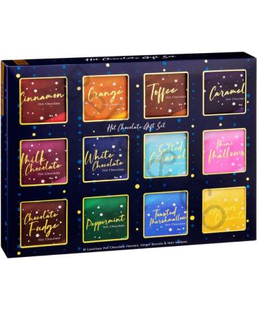 Hot Chocolate Gift Set Limited Edition | 12 Options Collection with Gingerbread & Mini Marshmallows | 10 Boxes | 180g - Buy Online on GoSupps.com