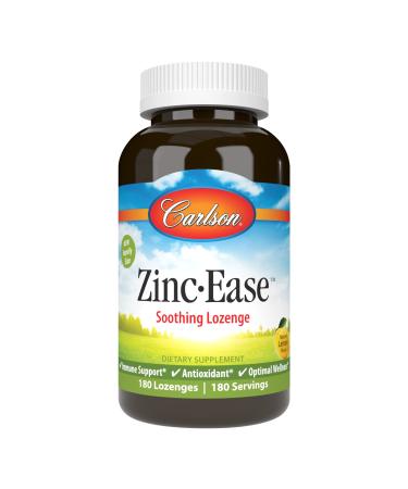 Carlson Labs Zinc-Ease Natural Lemon 180 Lozenges