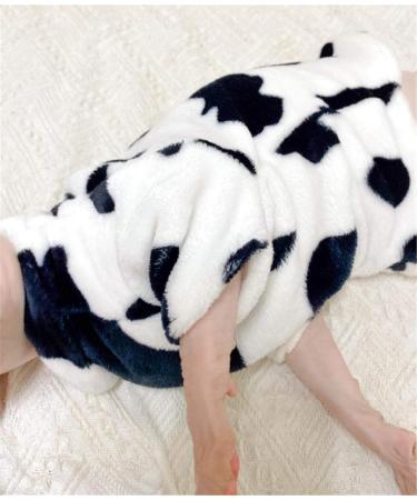 TENGTUD Hairless Cat Clothe for Sphynx Cat Plus Cashmere Black and White Winter Pet Clothes-L - Buy Online on GoSupps.com