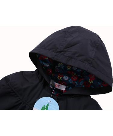 LZH Baby Girls Waterproof Hooded Raincoat Jacket & Trousers Set - Black (1-2 Years) - Buy Online on GoSupps.com
