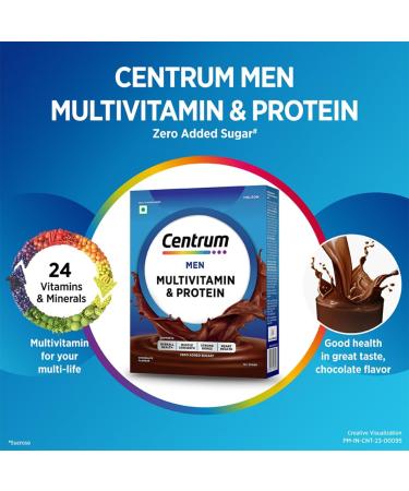 Men Multivitamin & Protein 200g Powder (Chocolate)| Vitamins Minerals to support Overall Health (Veg)| Zero Added Sugar - Buy Online on GoSupps.com