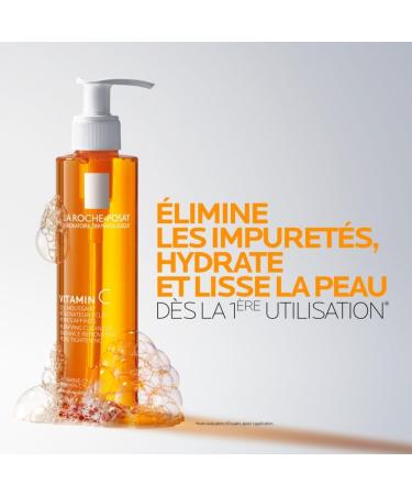 La Roche-Posay - Vitamine C - Gel Nettoyant Visage - pour tous Types de Peaux M me Sensibles et Grasses - Vitamine C et BHA - Mousse Nettoyante Visage R novateur Eclat - Buy Online on GoSupps.com