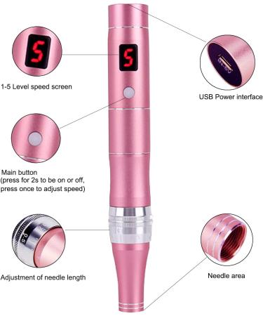 MTSM Dermapen Microneedling Pen | 12pcs Needle Cartridges 703 for Derma Pen Machine - Buy Online on GoSupps.com