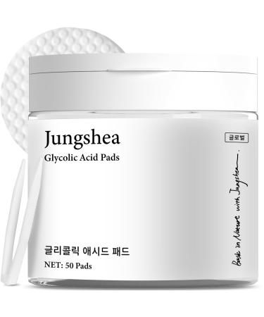 Jungshea Resurfacing Pad Glycolic Acid Pads for Face: Facial Exfoliating Cleansing Peel with Salicylic Acid & Vitamins B5 C E - Korean Skin Care Face Peeling Wash Wipes
