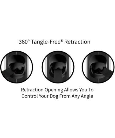 TUG 360 Retractable Dog Leash | 16ft Tangle-Free Nylon Tape | Anti-Slip Handle | One-Handed Brake & Lock | Medium White - Buy Online on GoSupps.com