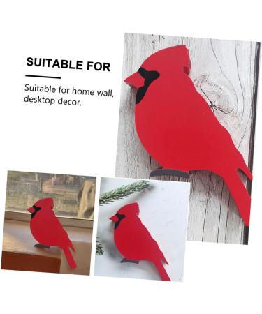 LIFKICH 2pcs Ornaments Woodpecker Garden Ornament Wood Craft Bird Adornment Scene Adornment Hanging Bird Pendant Birds Crafts Tree Home Bird Decor Home Decor Wooden House Red Christmas - Buy Online on GoSupps.com