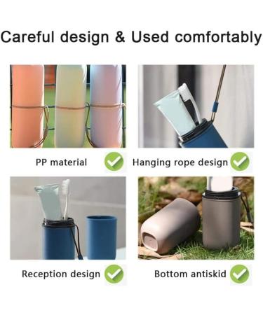 Travel Toothbrush Holder - Portable Case for Business Trips | Wash Cup Carrier with Lanyard - Buy Online on GoSupps.com