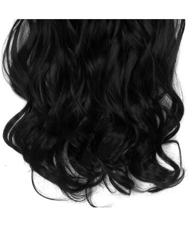 Neverland 22 Ombre Wavy Curly Hair Extensions - Full Head Clip-In 7pcs Natural Black Dip Dye for Effortless Style - Buy Online on GoSupps.com