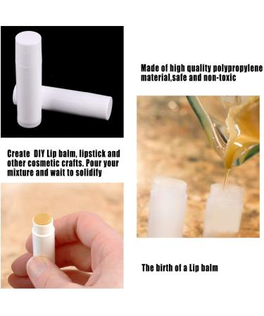 Hoiny 25pcs Empty Plastic Lipstick Tubes - DIY Lip Balm Containers (5ml White) for International Shipping - Buy Online on GoSupps.com