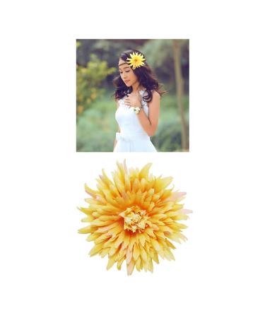 9 Pack Fake Silk Gerbera Chrysanthemum Daisy Flower Hair Clips - Tropical Beach Wedding Party Accessory for Women - Buy Online on GoSupps.com
