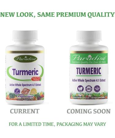 Paradise Herbs Turmeric 90 Veg Capsules - Natural Anti-Inflammatory & Antioxidant - Buy Online on GoSupps.com