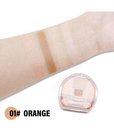 Boobeen 4-Color Makeup Palette | Highly Pigmented Glitter Eyeshadow & Contour | Long-Lasting Shimmer Finishes for Eye Face & Highlighter - Shop Internationally - Buy Online on GoSupps.com