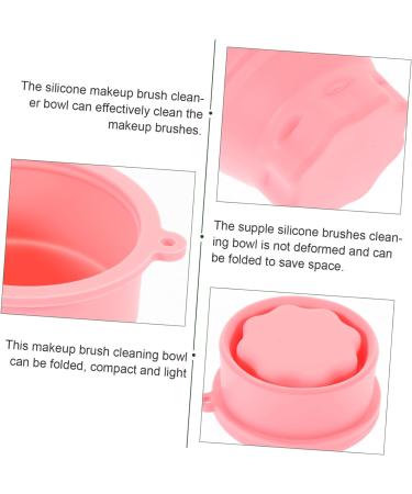 STOBAZA Retractable Silicone Scrub Cup Drying Rack Eyeshadow Brush Cleaner Bowl Cosmetic Brush Cleaner Cosmetic Brush Cleaning Tool Brush Clean Bowl Silica Gel Makeup Brush Scrubber Pink 9.20X9.20X8.60CM Pink - Buy Online on GoSupps.com