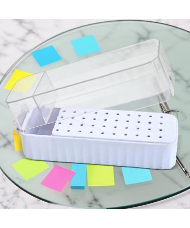  Duroecsain Nail drill case 40-hole organizer for manicure drill bits | Transparent dustproof storage box for sanding enamel gel cuticle care - Buy Online on GoSupps.com