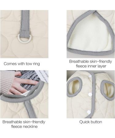 Mitili Dog Coat - Warm Waterproof Winter Jacket with Fleece for Small & Medium Dogs - Windproof White XXL - Buy Online on GoSupps.com