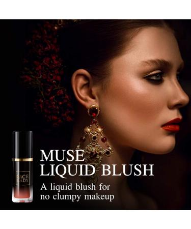 Sace Lady Liquid Cheek Blusher Cream Gel - Cupcake Shade | Long Lasting, Lightweight, Blendable | Natural-Looking Pigmented Makeup for Women | Cruelty-Free | 0.14Fl Oz - Buy Online on GoSupps.com