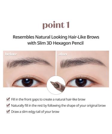 ETUDE Bare Edge Brow Pencil 03 Grey Brown - Clump-Free Precision for Perfect Brows | Buy Internationally - Buy Online on GoSupps.com