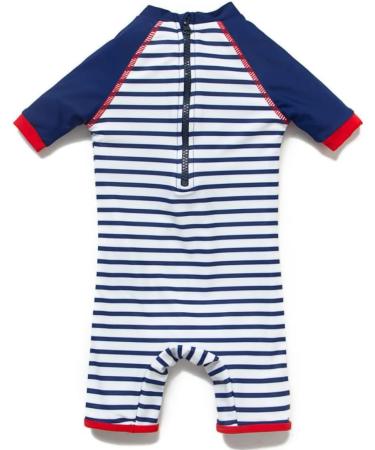 BONVERANO Baby Boy UV Protection Swimsuit | Long Sleeve One Piece with Zip | Captain Design | 18 Months - Buy Online on GoSupps.com