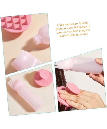 Ipetboom 2 Sets Hair Dye Bottle Hair Color Brush Oil Hair Dye Brush Hair Color Applicator Bottle Hair Coloring Applicator Hair Rinse Scalp Applicator Bottle Root Modeling Comb Plastic Pink - Buy Online on GoSupps.com