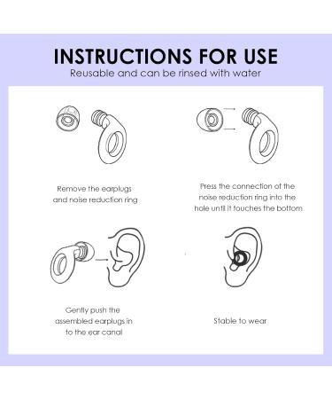 Waymaytecy Reusable Earplugs for Noise Reduction | Soft Silicone Hearing Protection for Sleep Travel Work & More (Red) - Buy Online on GoSupps.com