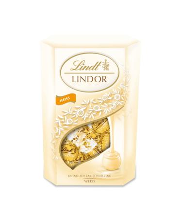 Lindt chocolate lindor balls white |500 g |approx. 40 balls of white chocolate with infinitely delicate melting filling in the sweet cornet |Pralines gift |Chocolate gift