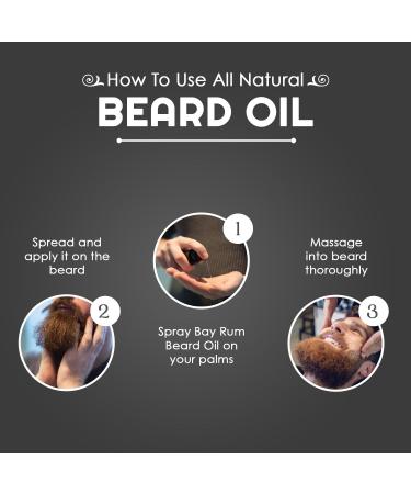 Natural Beard Oil - Moisturizing & Grooming | Eliminate Beardruff & Dry Skin | Bay Rum - 1 Oz - Buy Online on GoSupps.com