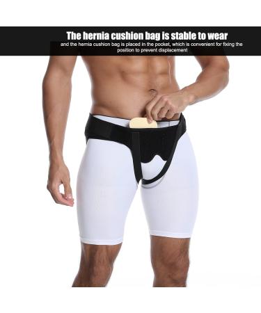 Breathable Inguinal Hernia Support Belt for Men & Women - Adjustable Compression Pads - Soft & Comfortable - Size L - Black - Buy Online on GoSupps.com