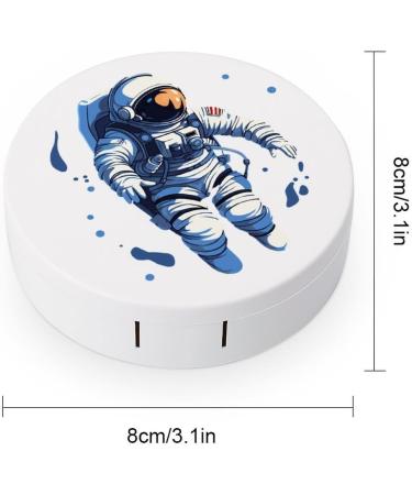 Outer Space Astronaut Contact Lens Travel Kit Portable & Cute Contact Box with Mirror for Daily Outdoor Use - Buy Online on GoSupps.com