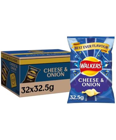 Walkers Cheese Onion 32.5g Bags (128 Bags (4 Cases)) - Buy Online on GoSupps.com