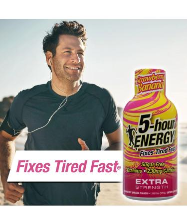 5-hour ENERGY Extra Strength Shots Strawberry Banana Flavor 1.93 fl Oz 20 Bottles - Buy Online on GoSupps.com