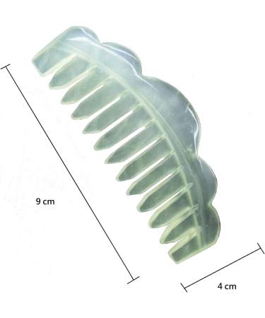 Mtse Natural Guasha Stone Head Therapy Massage Hair Comb Scalp Massager Tool - SPA Treatment - Buy Online on GoSupps.com