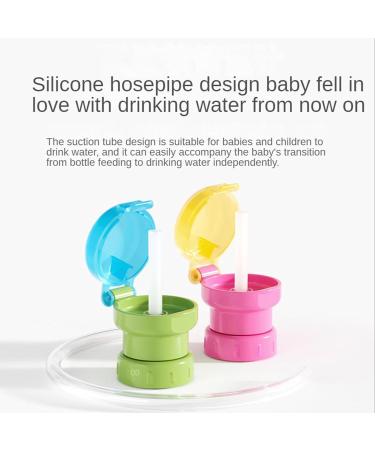 Spill Proof Water Bottle Straw Cap Portable SodaWater Bottle Twist Cover Cap with Straw for Children Adults - Buy Online on GoSupps.com