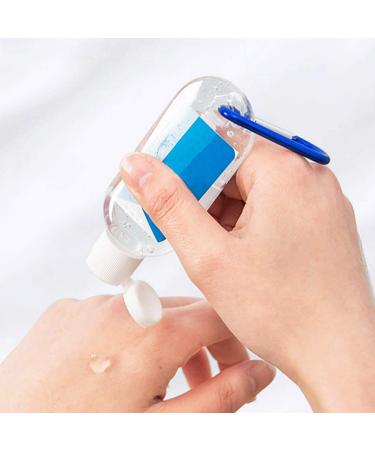 5 Pcs 50ml Refillable Travel Bottles Portable with Hook Portable Hand Sanitizer Containers with Carabiner Plastic Clear Bottles for Outdoor Travel Business Trip(Hook Color Random) Transparent-5pcs - Buy Online on GoSupps.com